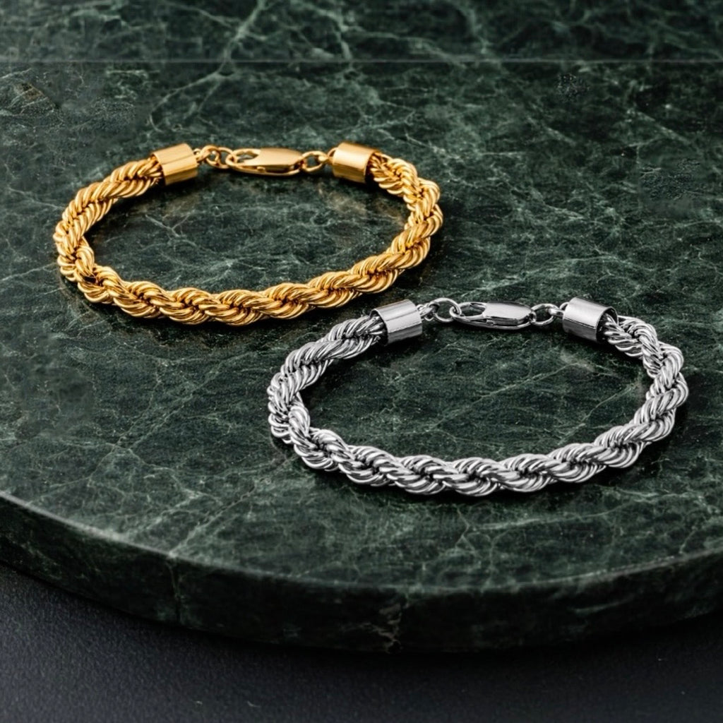 Roestvrij stalen armband Twist - zilver
